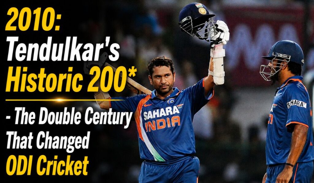 2010 Tendulkar's Historic 200 - The Double Century That Changed ODI Cricket