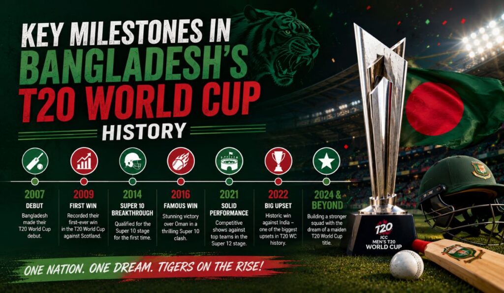 Key Milestones in Bangladesh T20 World Cup History