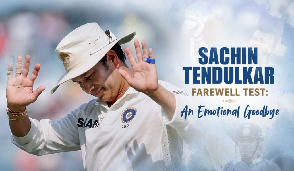 Sachin Tendulkar Farewell Test An Emotional Goodbye